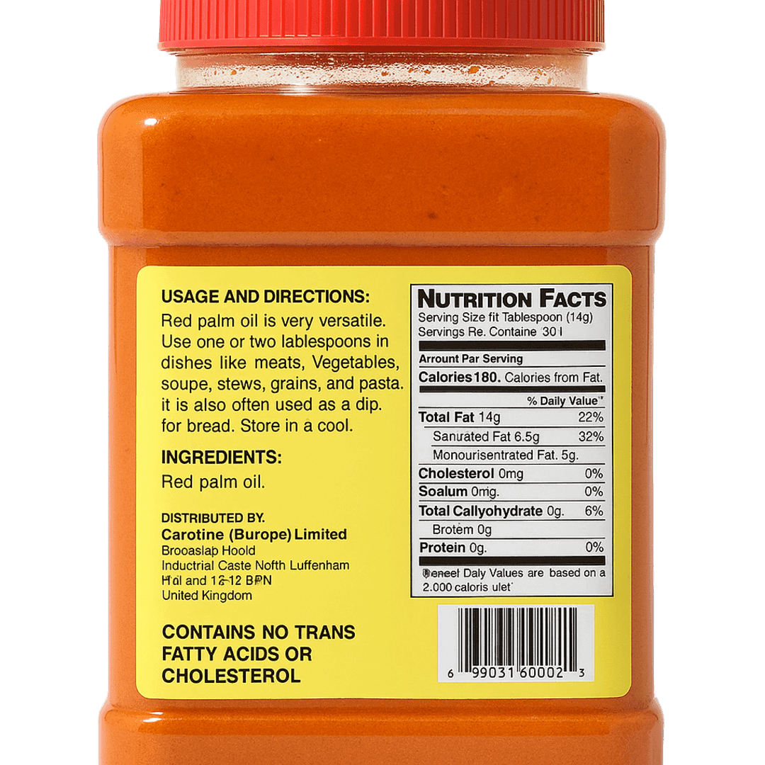 Ola Ola Carotino Red Palm Oil – 9.9 lb (4.5 kg) with Natural Carotenes & Vitamin E