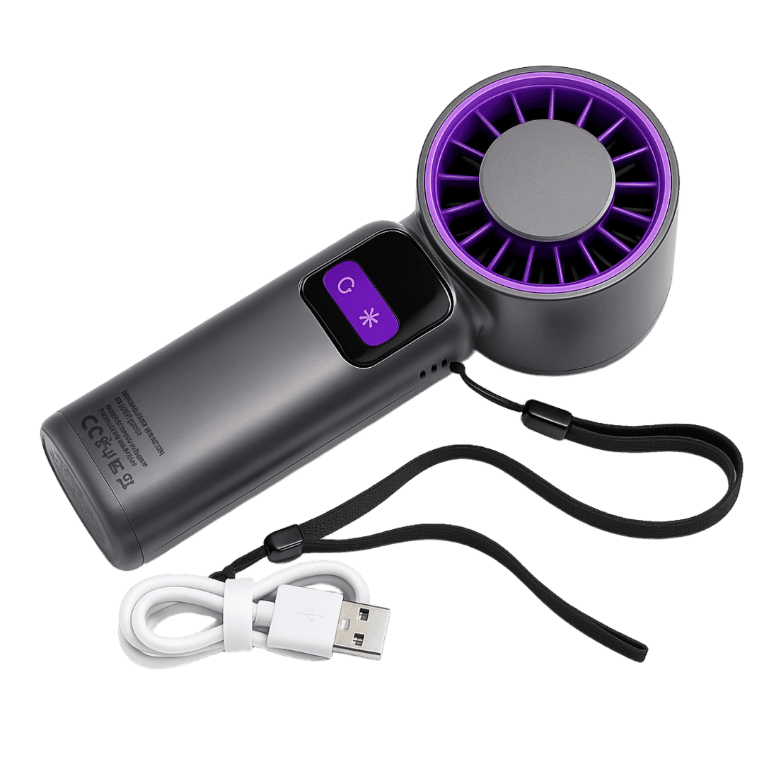 FSDIO F500 Handheld Turbo Fan – USB-C Rechargeable image 2