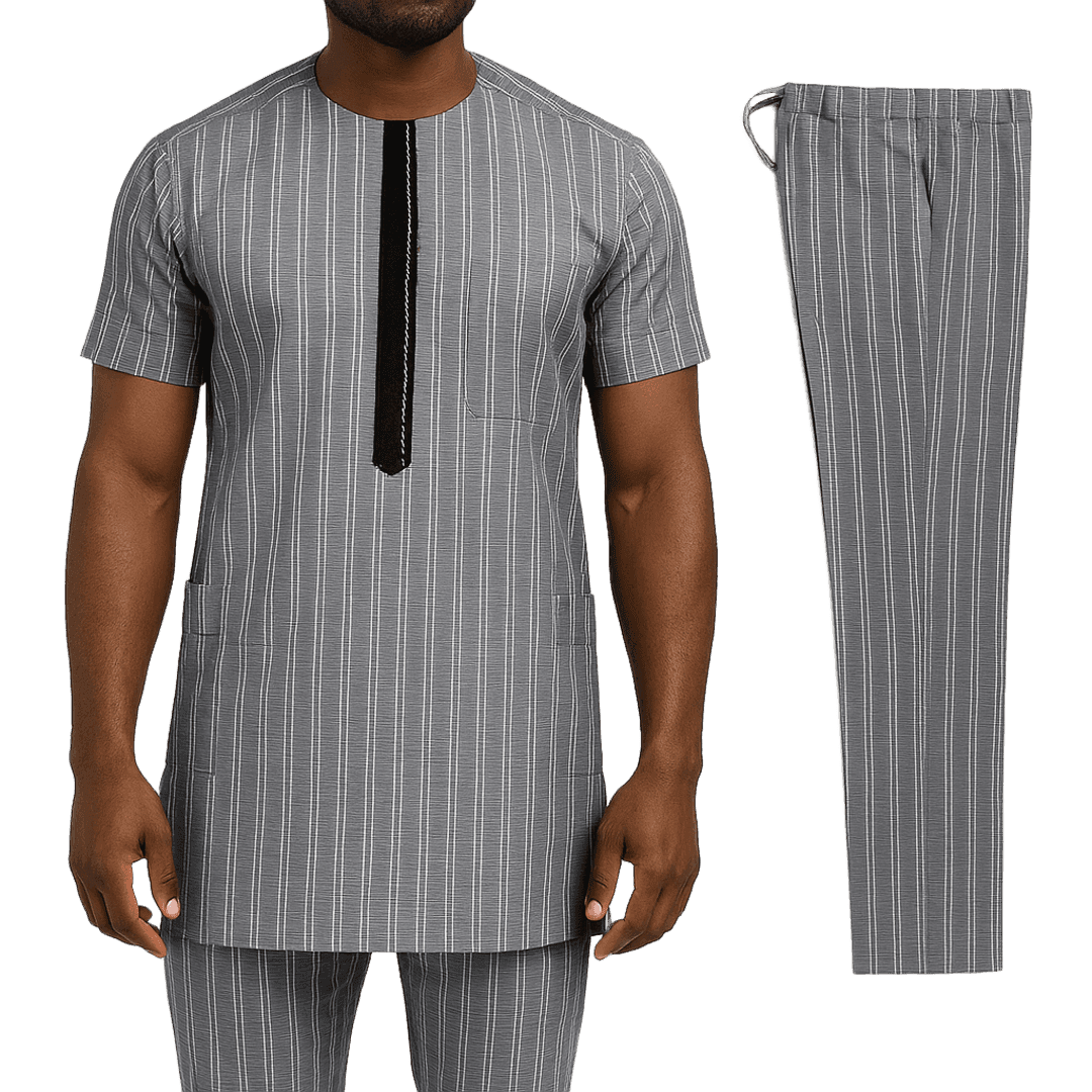Men's Short-Sleeve Top & Trousers