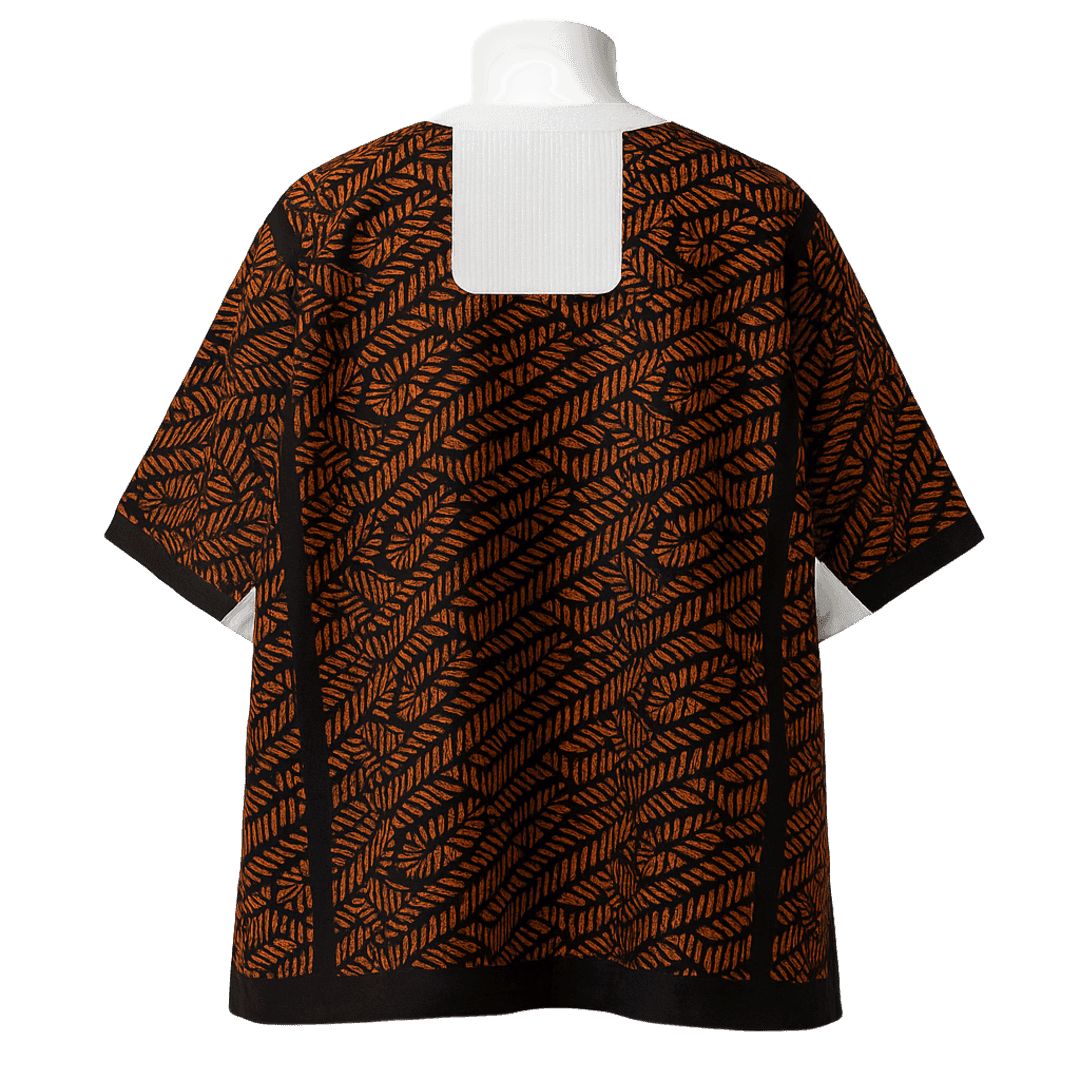 Men's Dashiki– African Print with White Collar