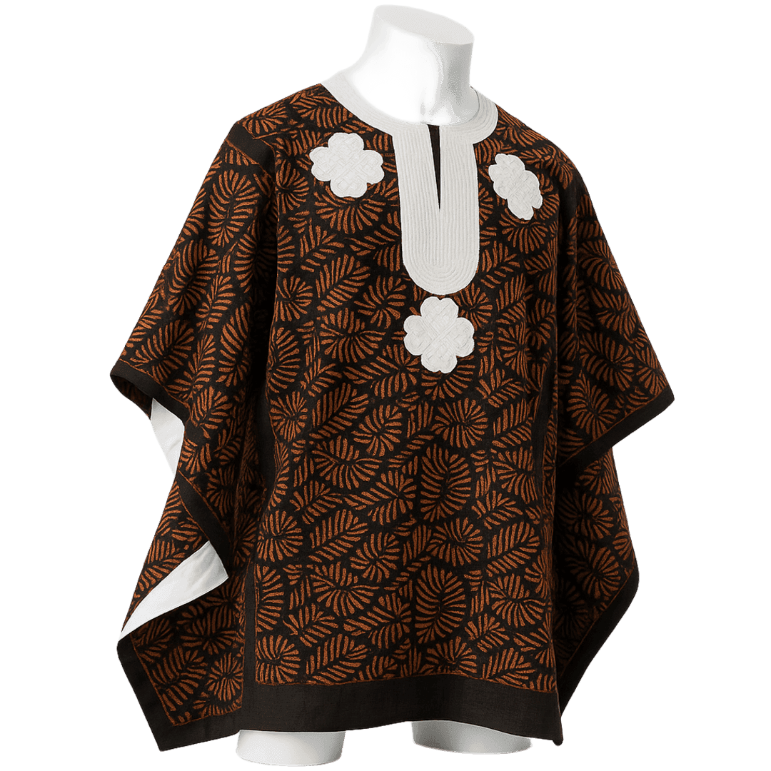 Men's Dashiki– African Print with White Collar