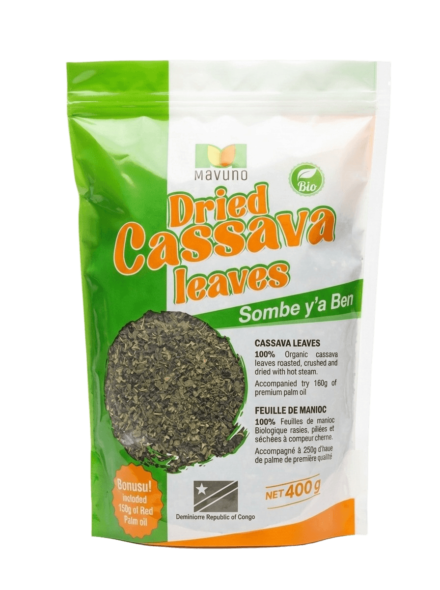 Dried cassava leaves, sombe yaku kauashwa