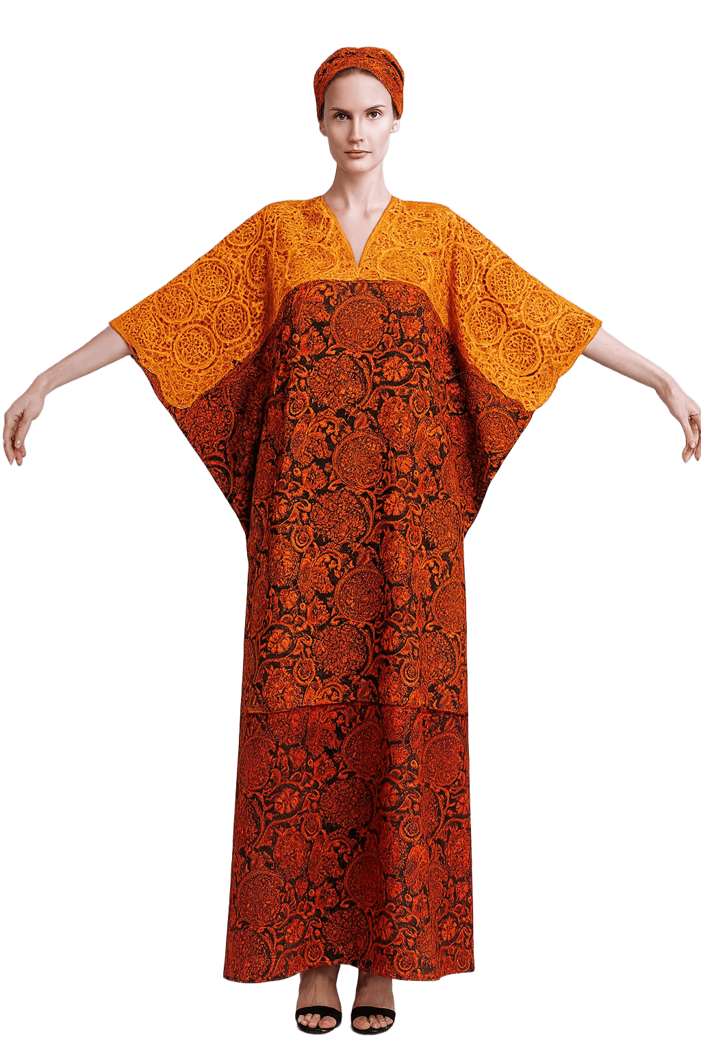 Ankara with Lace Combination BouBou for Women