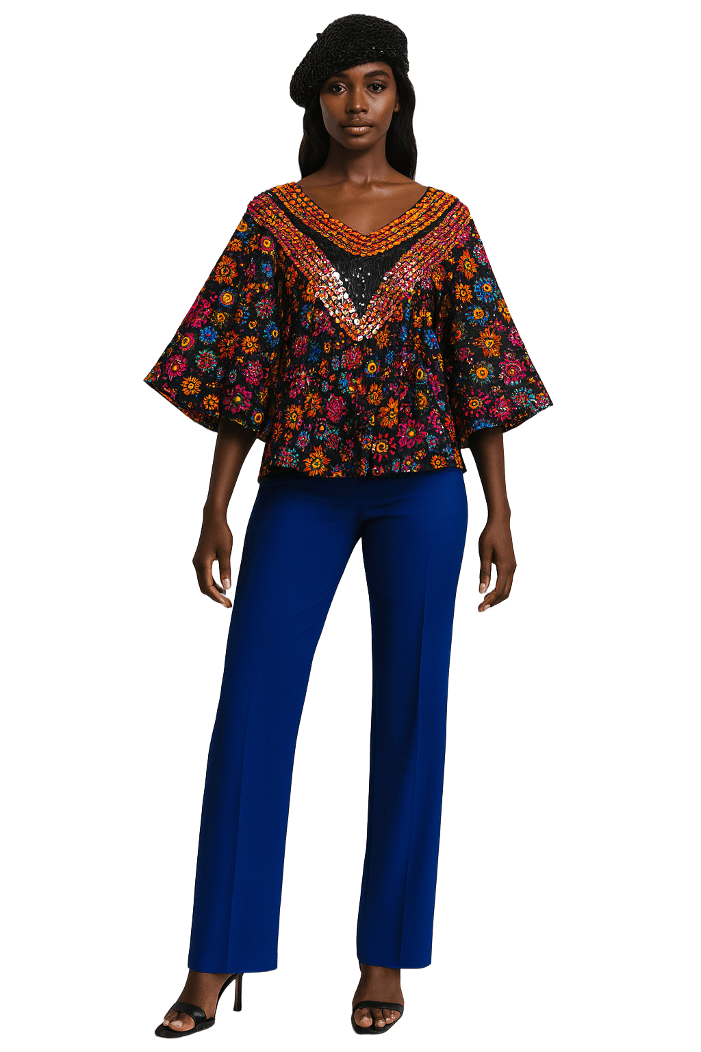 Beaded Ankara Top for women