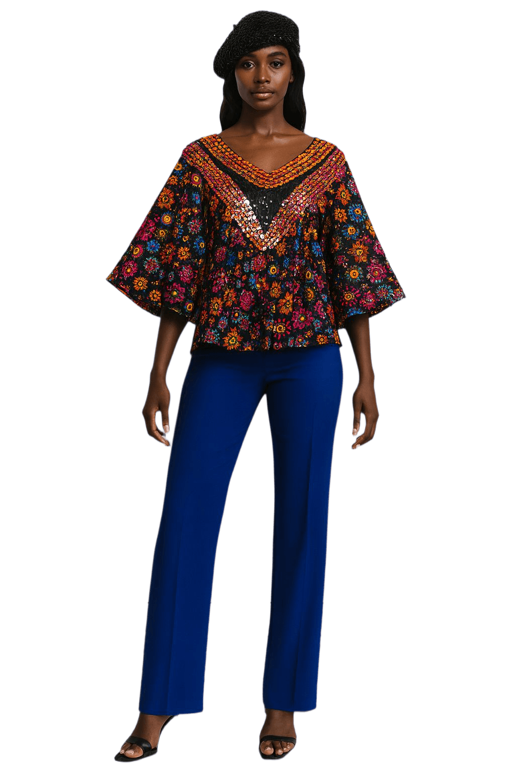 Beaded Ankara Top for women