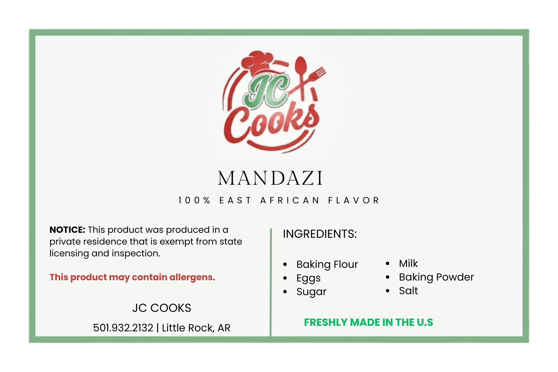 Mandazi (Mandaazi) - 50 Pieces Mega/Party Size