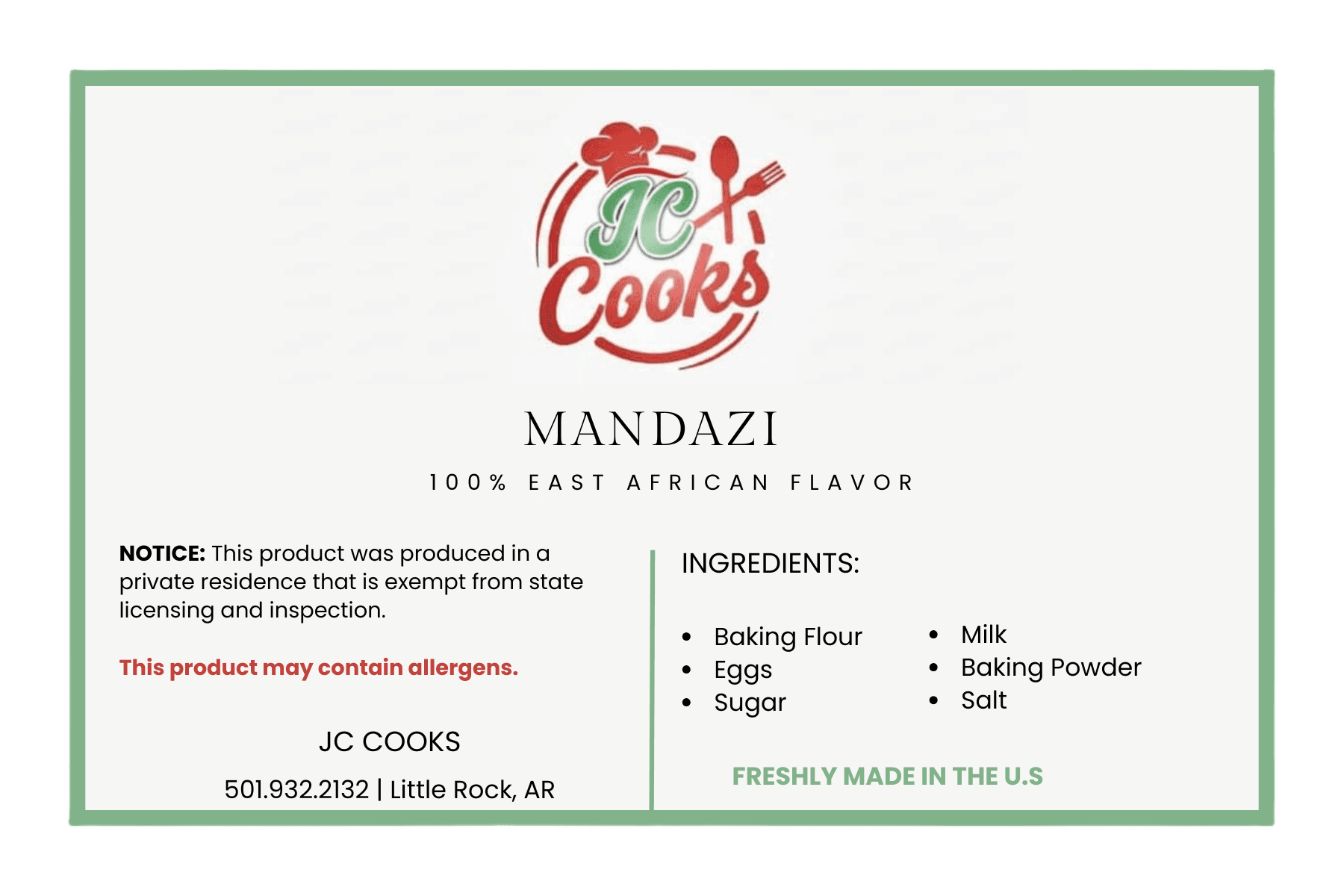 Mandazi (Mandaazi) - 10 Pieces