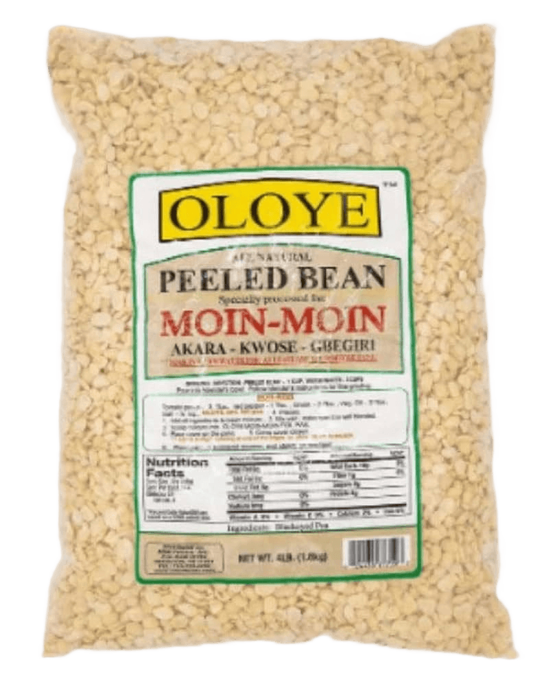 Oloye Peeled Beans (Black-Eyed Peas) – 2lbs | Perfect for Moin-Moin & Akara