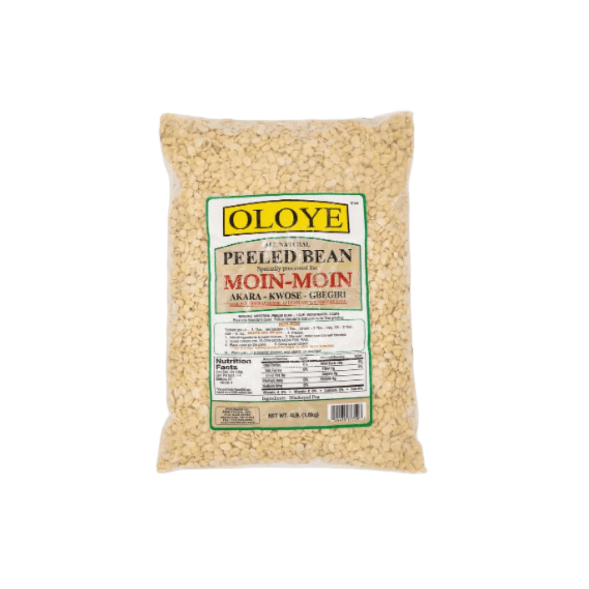 Oloye Peeled Beans (Black-Eyed Peas) – 2lbs | Perfect for Moin-Moin & Akara