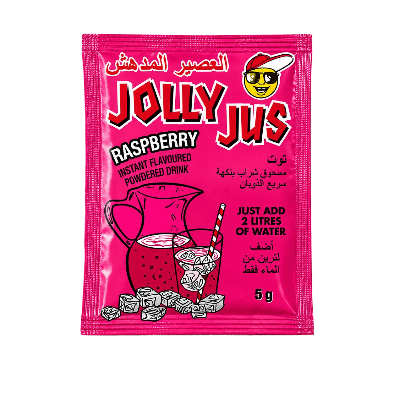 Jolly Jus Raspberry Instant Flavoured Powdered Drink 5g
