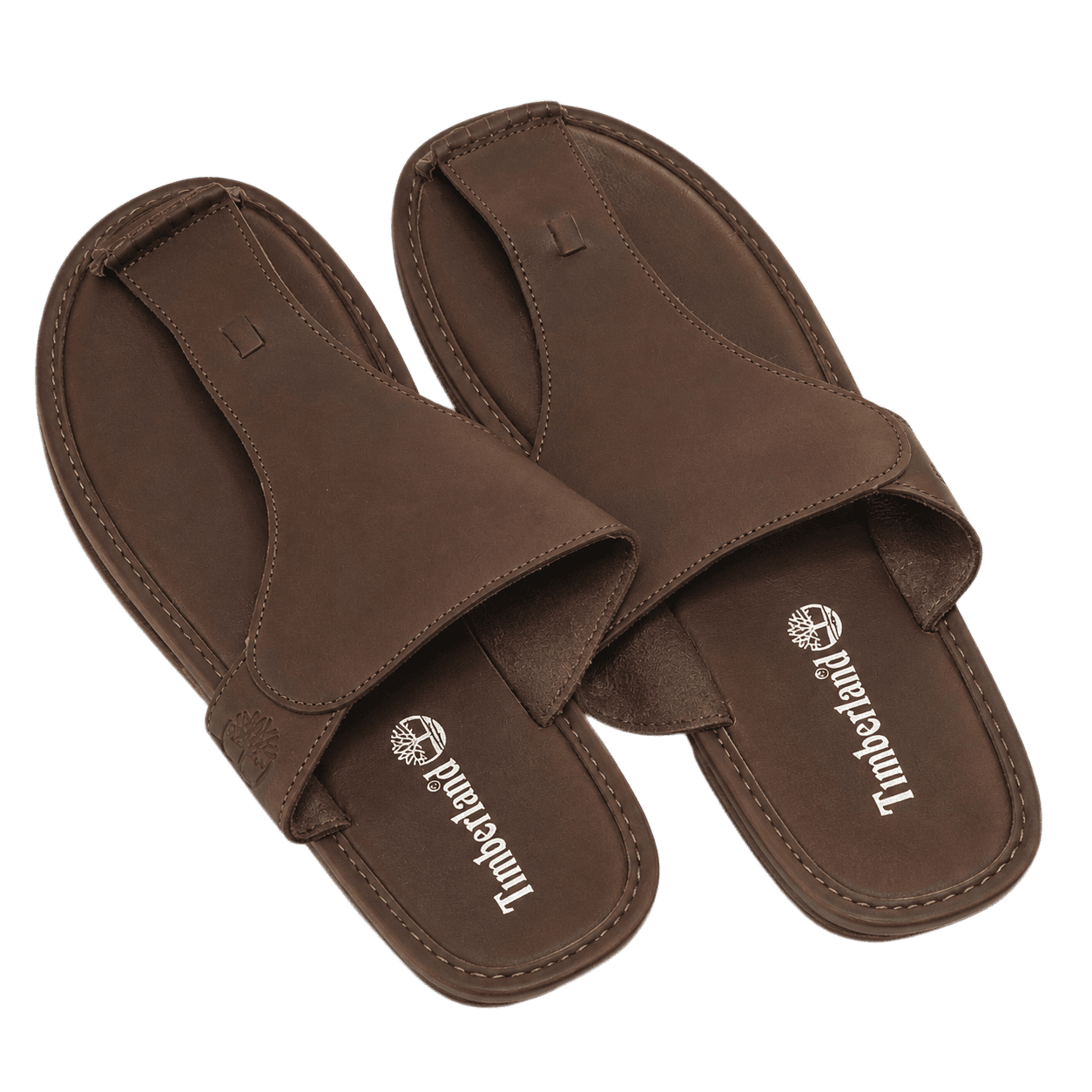 Timberland Originals Dark Brown Leather Slide Sandals