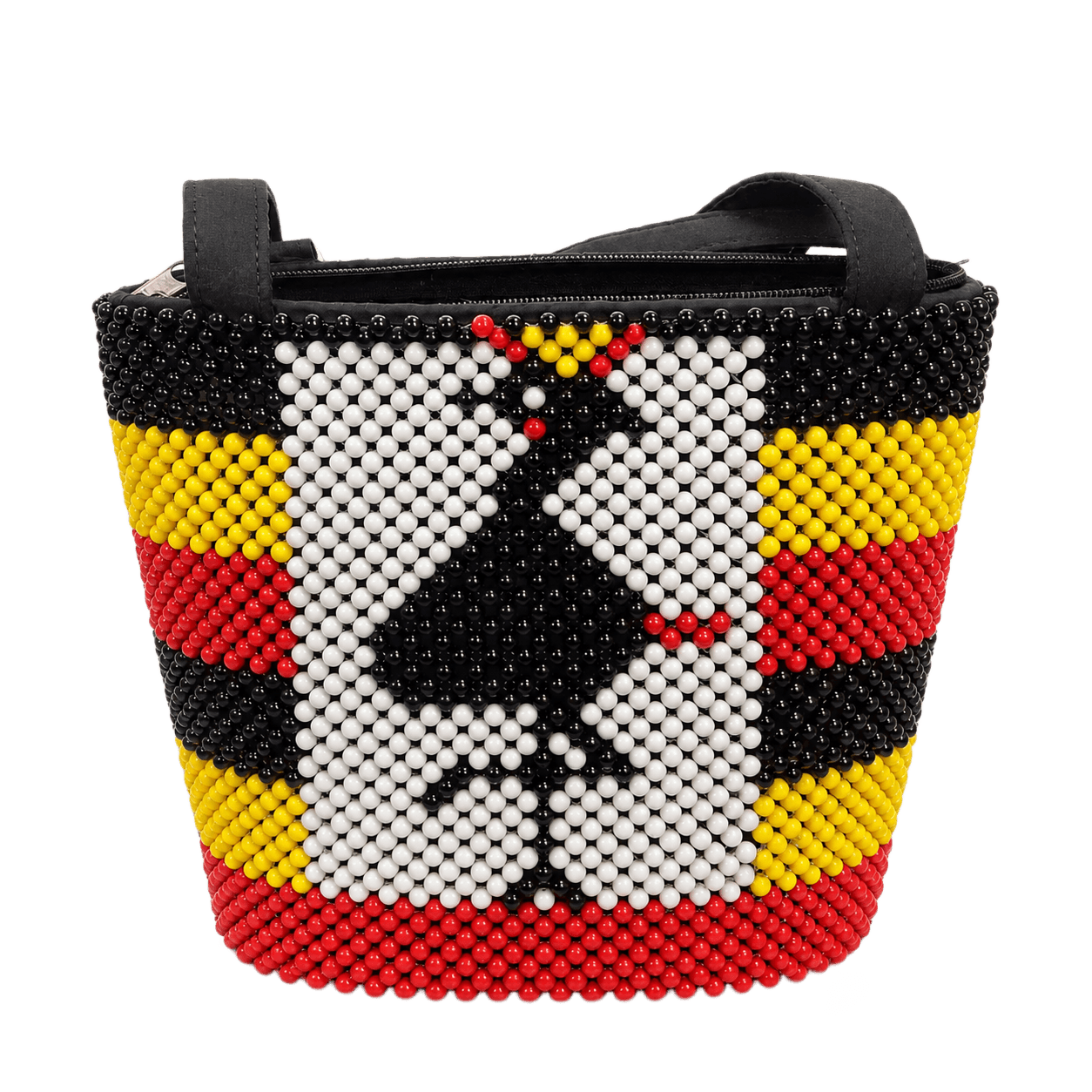 Handmade Ugandan Flag Beaded Handbag