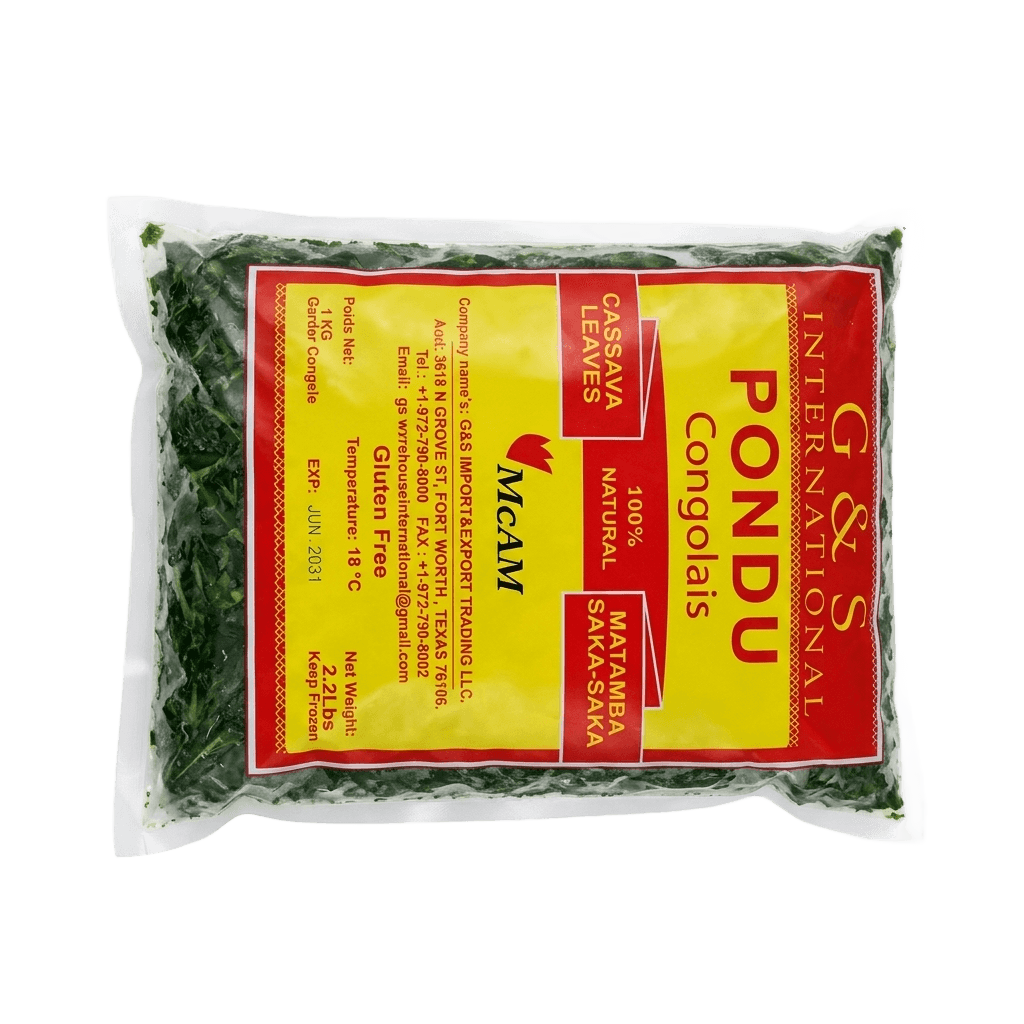 Pondu / Isombe — Pounded Cassava Leaves, 2.2 lb