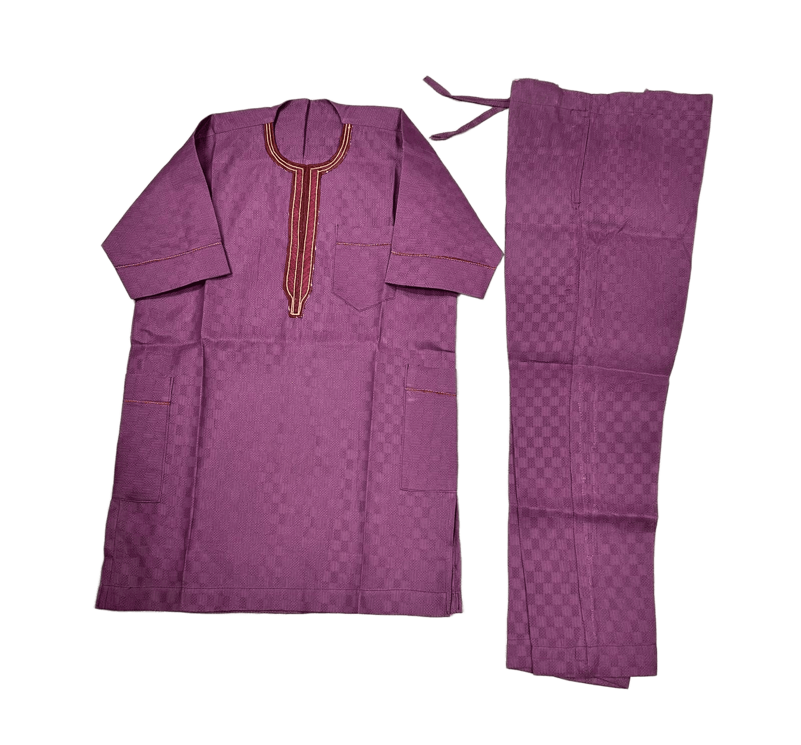 Men's Nigerian Senator Suit – 2-Piece Embroidered Top & Trousers